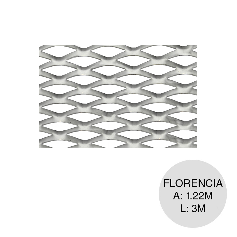 Metal desplegado ornamental Florencia hoja 1.22m x 3m