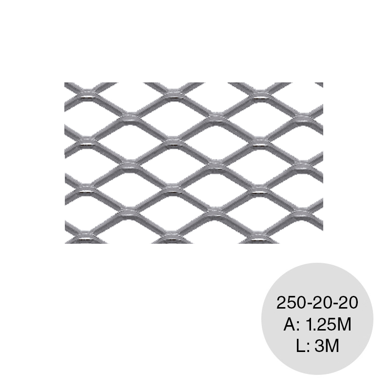 Metal desplegado pesado 250 x 20 x 20 hoja 1.25m x 3m