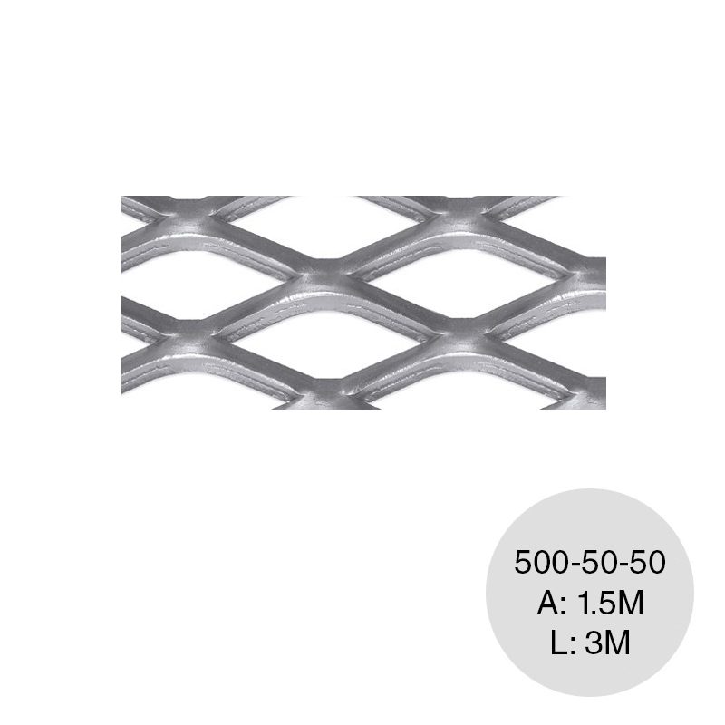 Metal desplegado pesado 500 x 50 x 50 hoja 1.5m x 3m