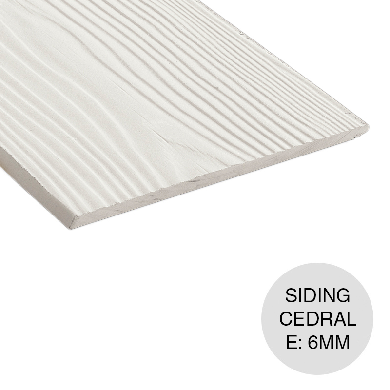 Placa cementicia construccion seco siding cedral texturado simil madera natural exterior interior 6mm x 1.21mm x 2.4m