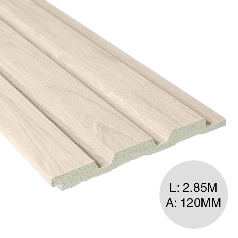 Revestimiento 3D Eurotec Quick Panel EPS interior oslo abedul 12mm x 120mm x 2.85m