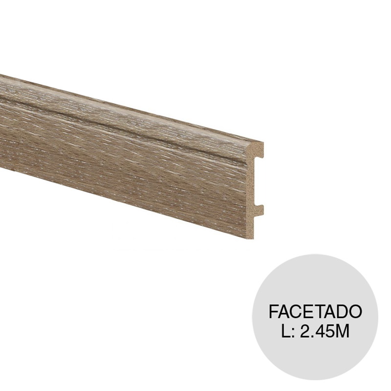 Zocalo EPS facetado castaño aragon 15mm x 80mm x 2.45m