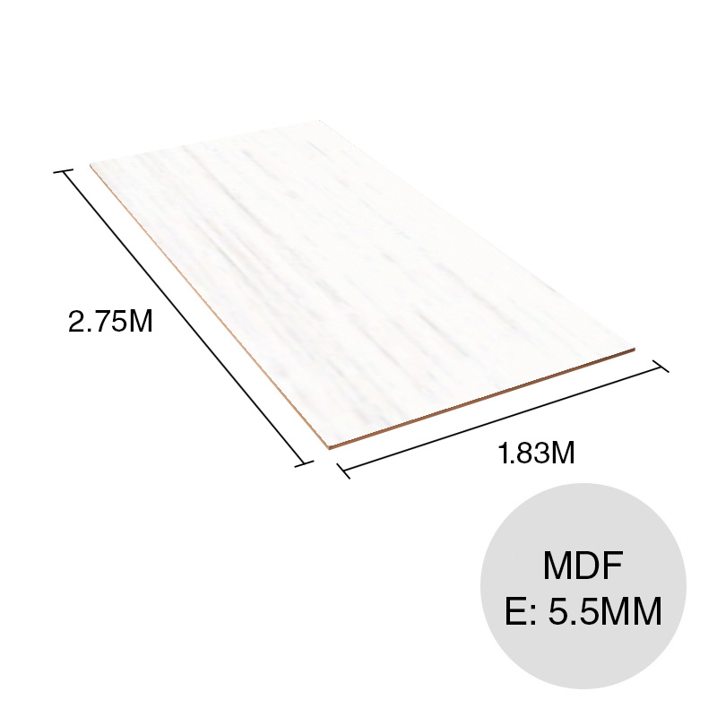 Revestimiento melamina MDF Nature blanco 5.5mm x 1.83m x 2.75m