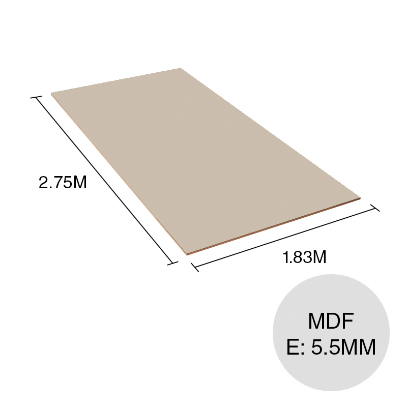 Revestimiento melamina MDF Lisos litio 5.5mm x 1.83m x 2.75m