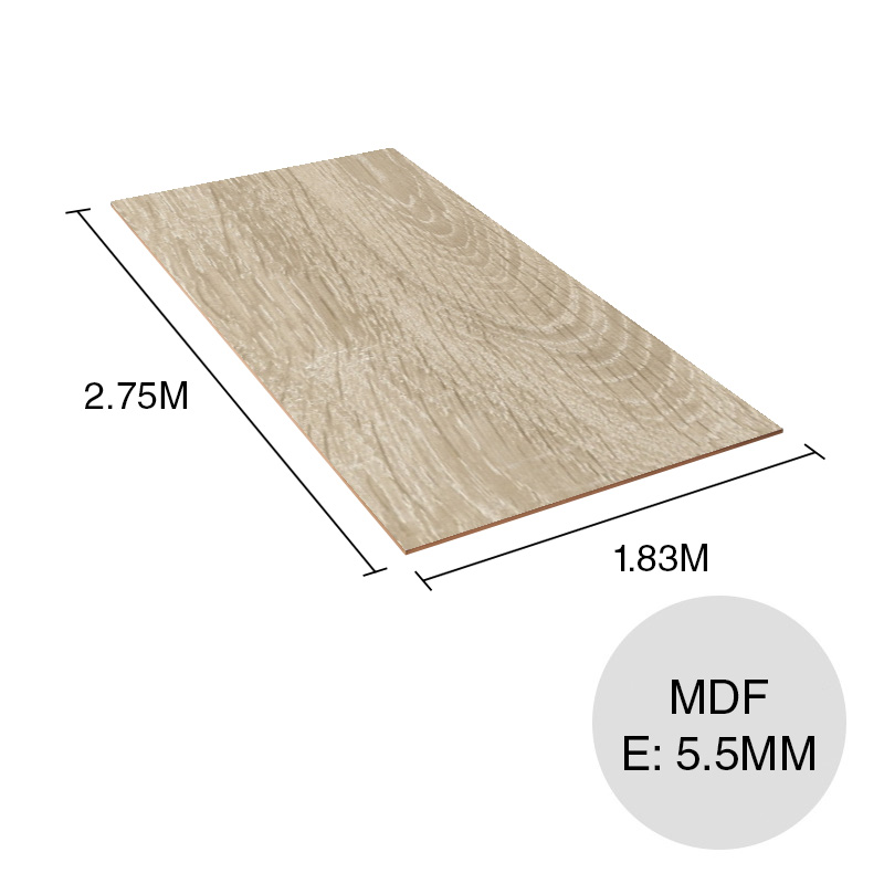 Revestimiento melamina MDF Nordica roble escandinavo 5.5mm x 1.83m x 2.75m