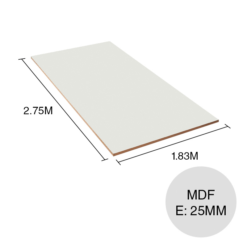 Tablero melamina MDF Lisos ceniza 25mm x 1.83m x 2.75m