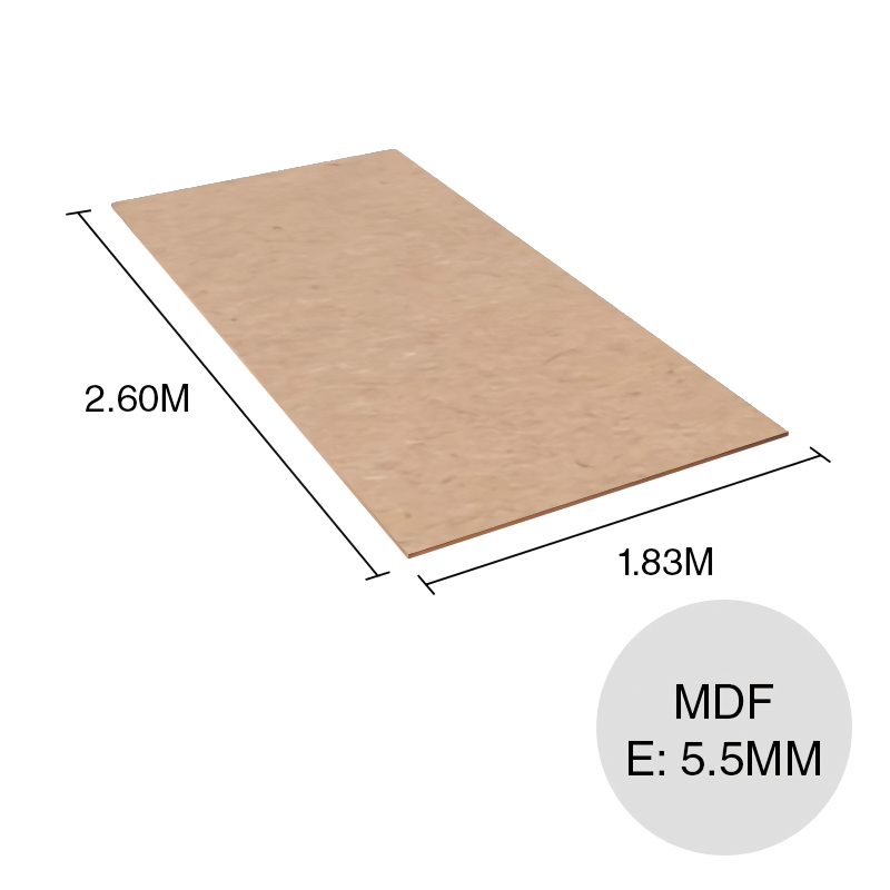 Tablero MDF STD trupan 5.5mm x 1.83m x 2.6m