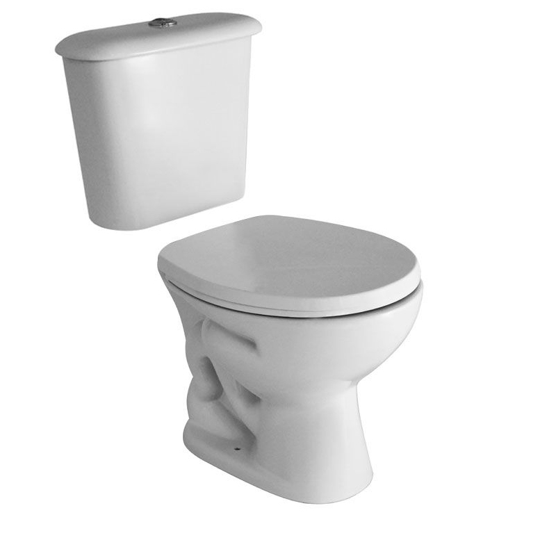 Inodoro Andina corto descarga dual 3l / 6l blanco brillante 367mm x 378mm x 495mm