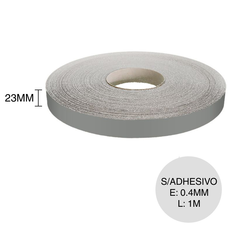 Canto ABS sin adhesivo ST9 gris macadan 0.4mm x 23mm x 1m