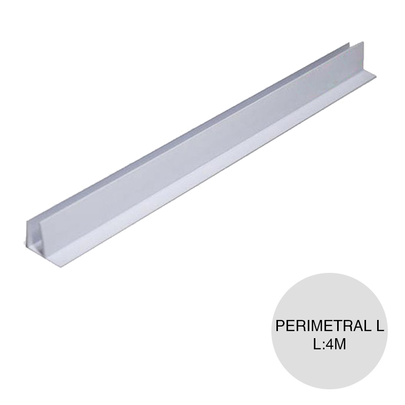 Perfil cielorraso PVC L perimetral blanco 15mm x 4m