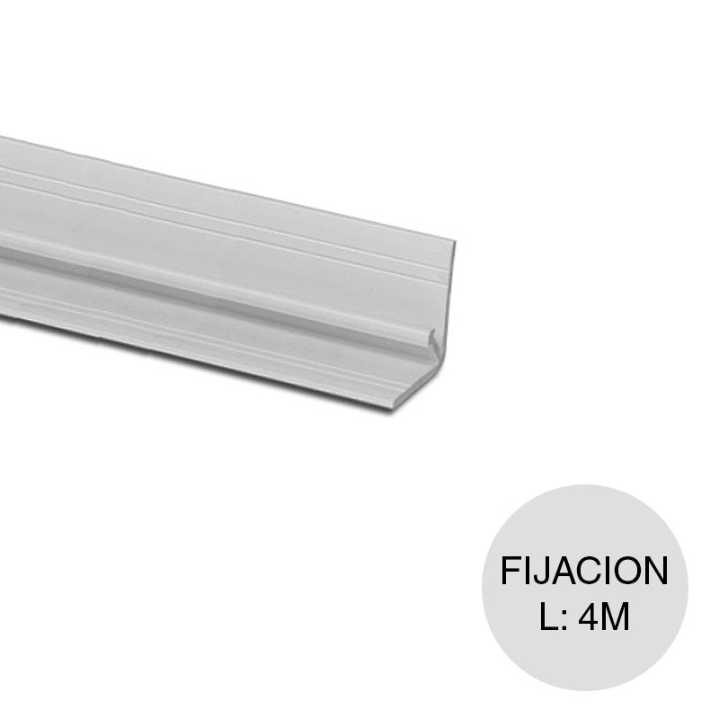 Angulo fijacion p/zocalo blanco 15mm x 4m