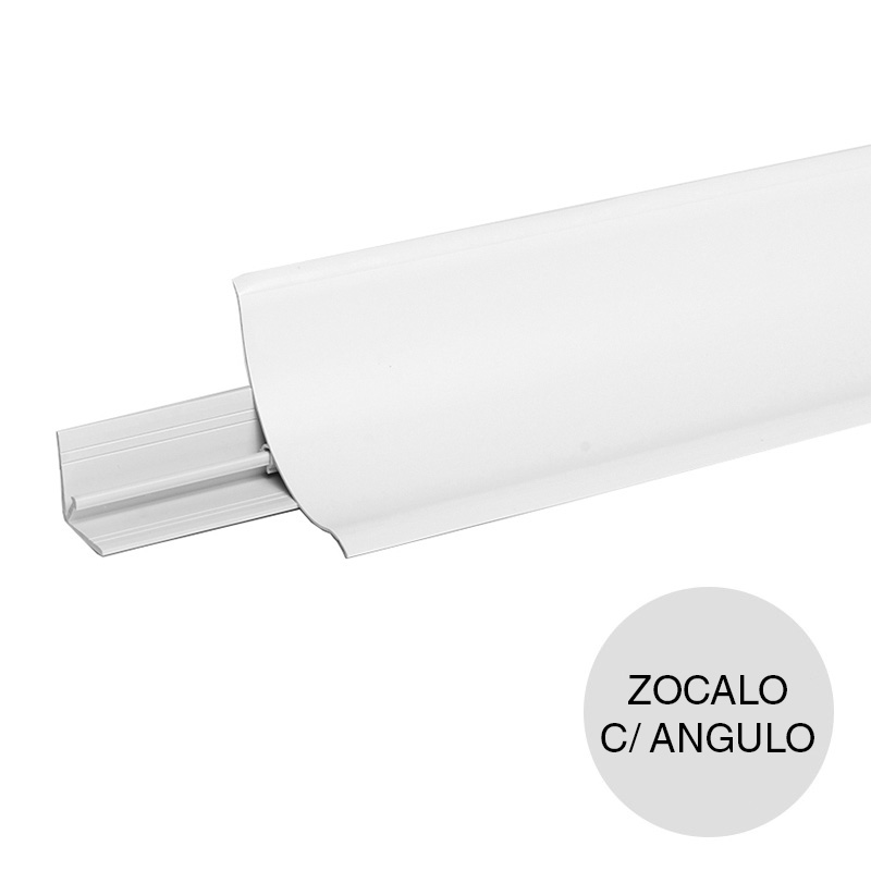 Zocalo sanitario c/ angulo fijacion blanco 75mm x 4m