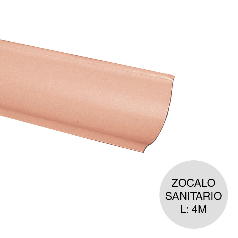 Zocalo sanitario PVC abedul 75mm x 4m