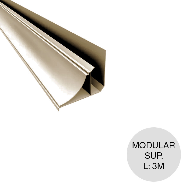 Perfil moldura superior PVC cipres 25mm x 40mm x 3m