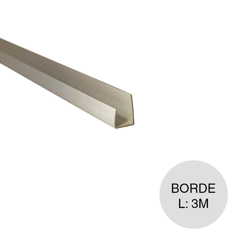 Perfil borde PVC cipres 10/30mm x 6 a 10mm x 3m