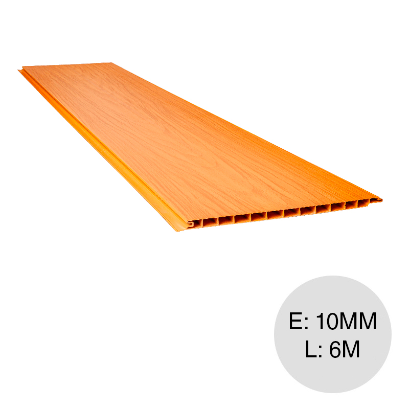 Placa cielorraso PVC interior cipres 10mm x 200mm x 6m