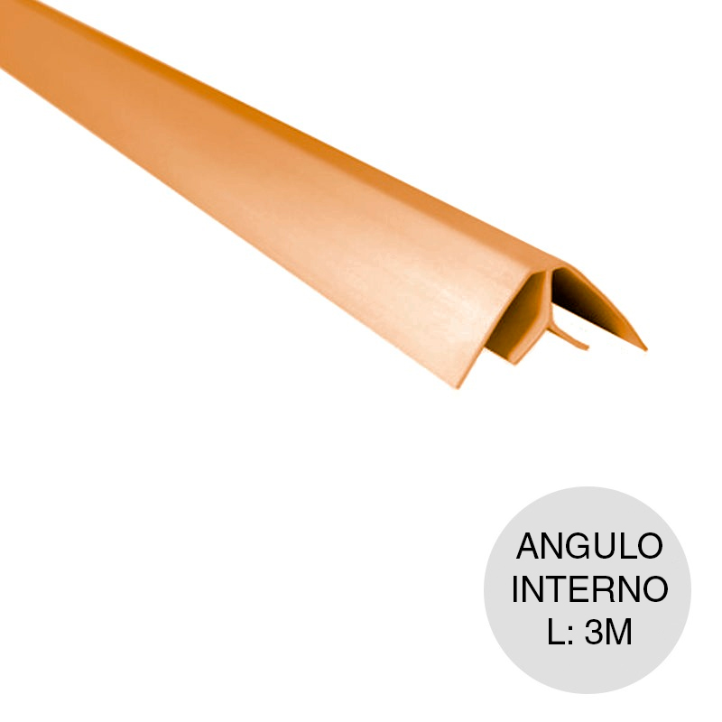 Perfil cielorraso PVC angulo interno pino 15mm x 3m