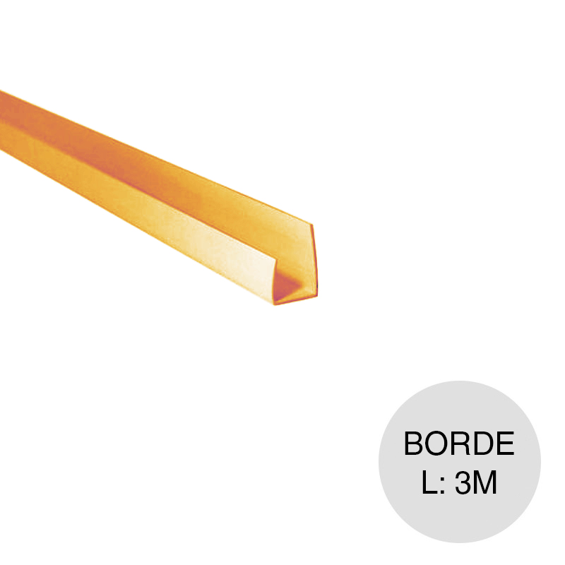 Perfil borde PVC pino 10/30mm x 6 a 10mm x 3m