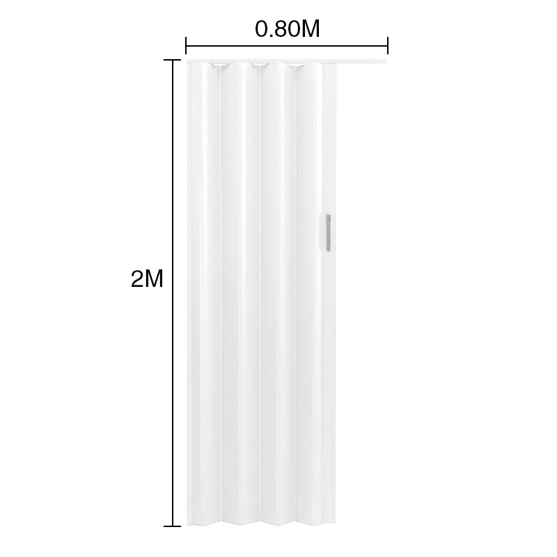 Puerta interior plegable PVC blanco 6mm x 800mm x 2m