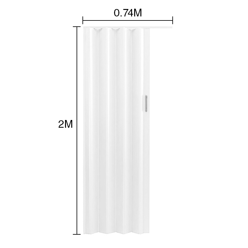 Puerta interior plegable PVC reforzada blanco 6mm x 740mm x 2m