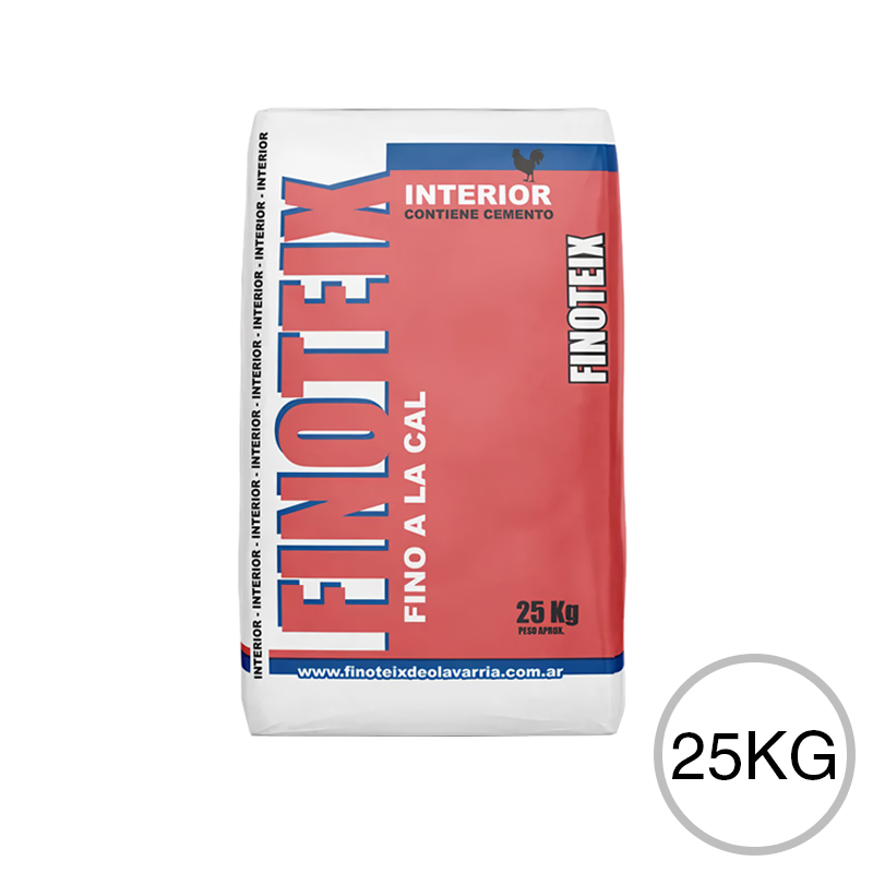 Revoque fino a la cal interior bolsa x 25kg