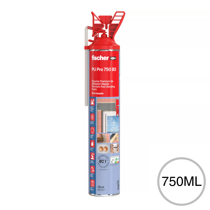 Espuma poliuretano expandido premium PU 1/750 B3 aerosol x 750ml