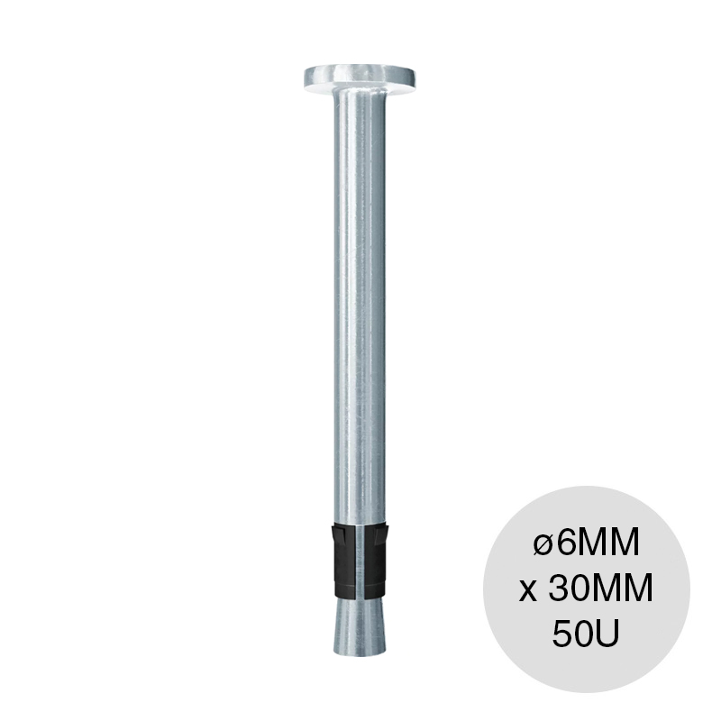 Anclaje p/clavar FNA II c/cabeza clavo ø 6mm x 30mm caja x 50u
