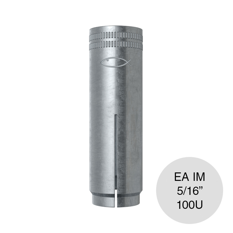 Broca anclaje taco metalico impacto EA IM 5/16" caja x 100u