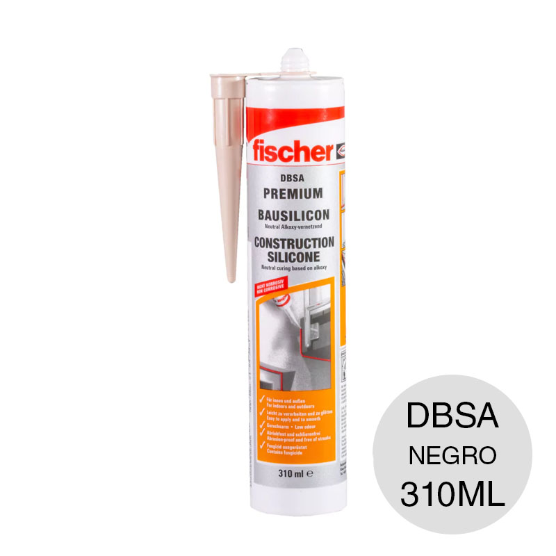 Sellador construccion silicona DBSA premium negro cartucho x 310ml