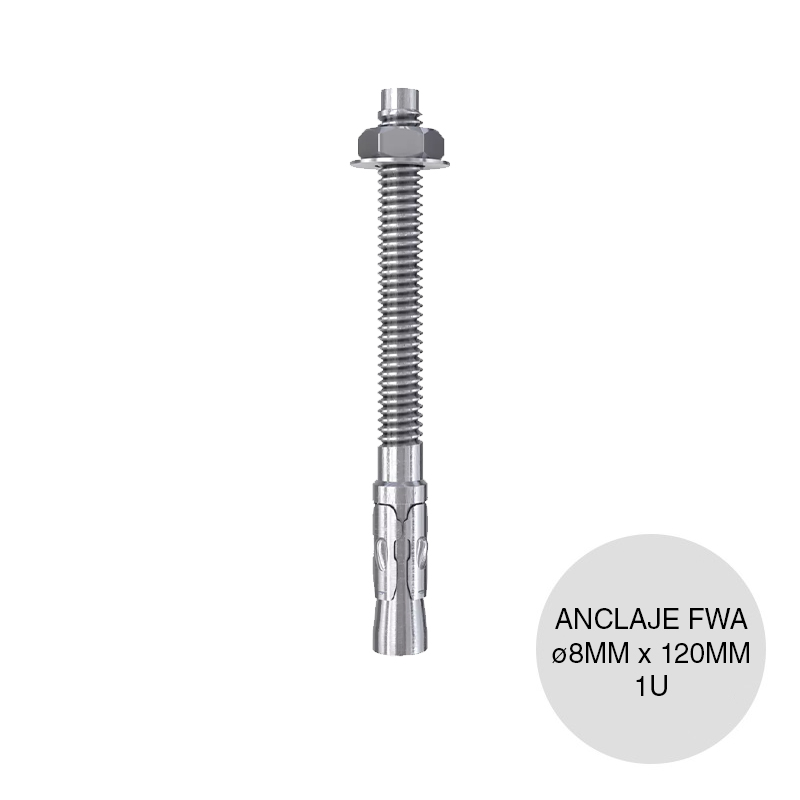 Anclaje fijacion metalica perno FWA ø 8mm x 120mm
