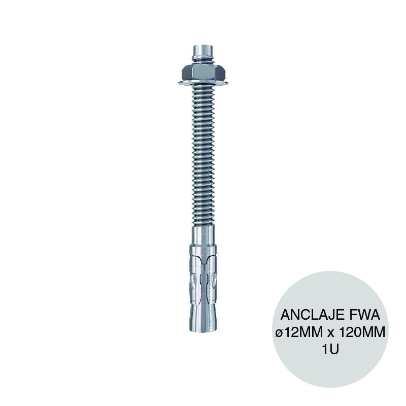 Anclaje fijacion metalica perno FWA ø 12mm x 120mm