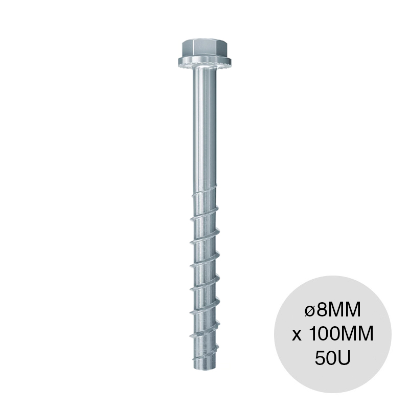 Tornillo p/hormigon UltraCut FBS II US TX cabeza hexagonal ø 8mm x 100mm caja x 50u