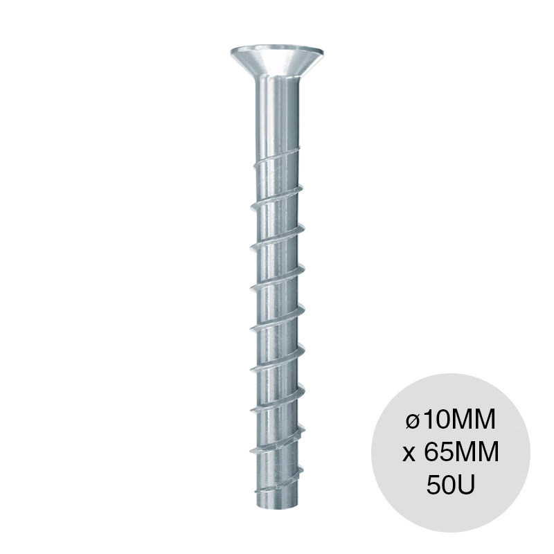 Tornillo p/hormigon UltraCut FBS II SK cabeza avellanada ø 10mm x 65mm caja x 50u
