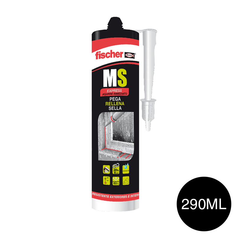 Sellador adhesivo universal MS Express negro cartucho x 290ml