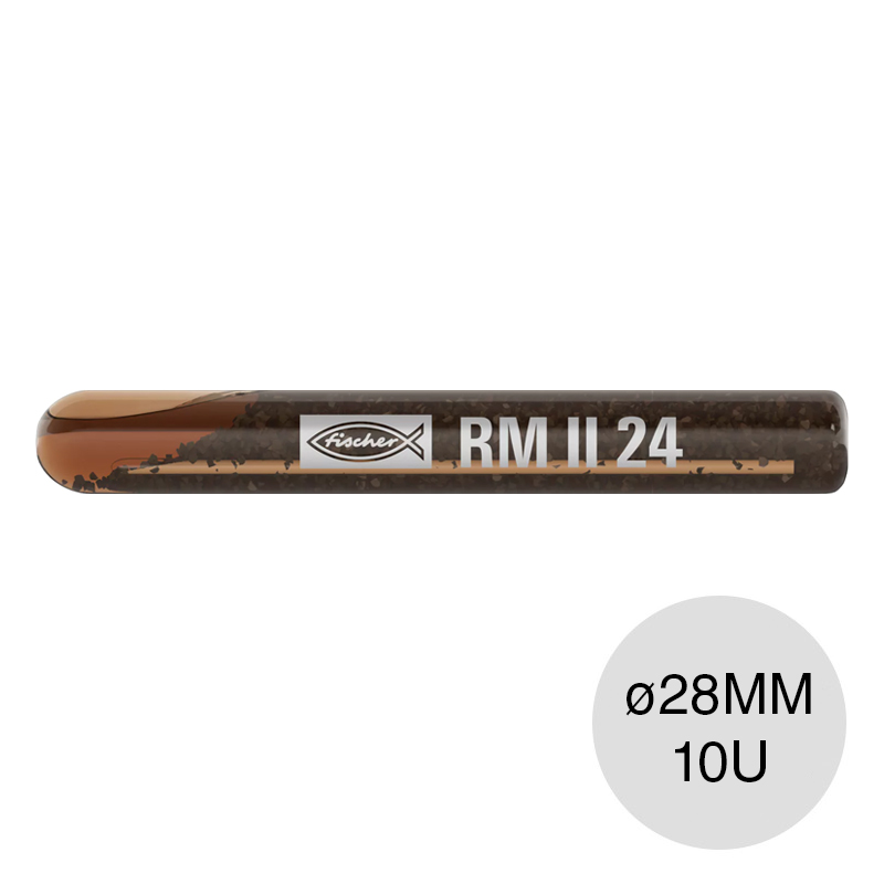 Anclaje ampolla quimica RM II 24 ø 28mm caja x 5u