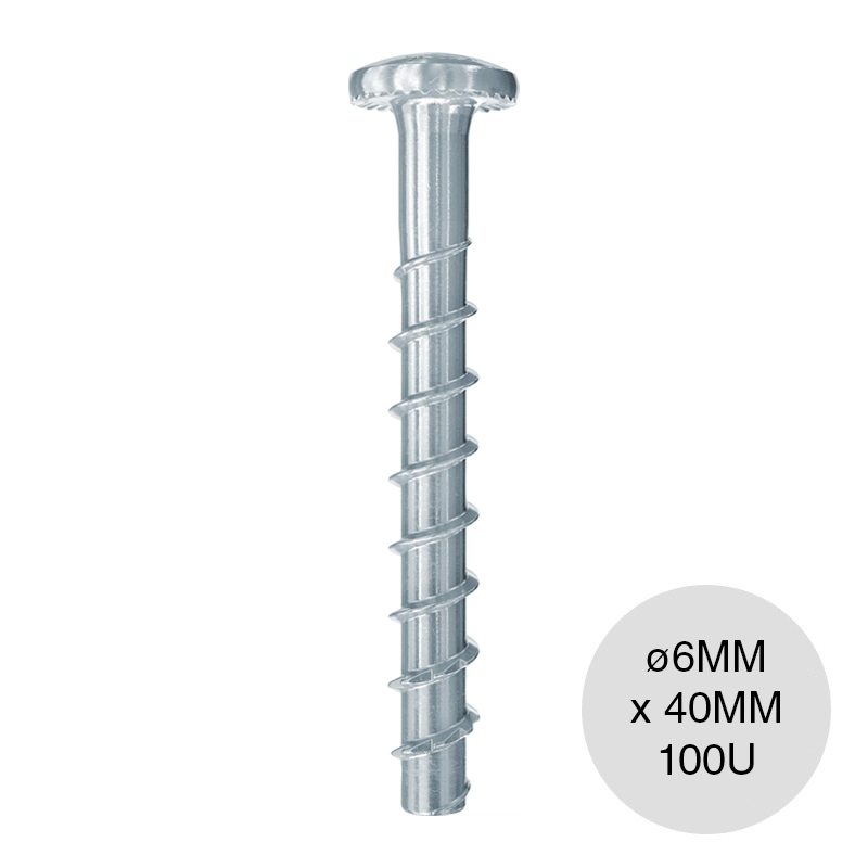 Tornillo p/hormigon UltraCut FBS II P cabeza plana ø 6mm x 40mm caja x 100u