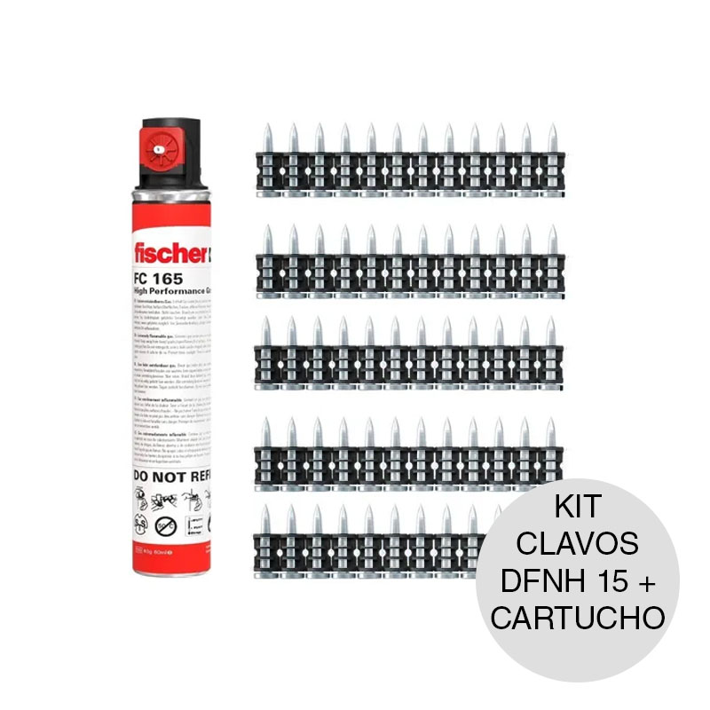 Kit clavos alta performance DFNH 15 1008u y cartucho de gas
