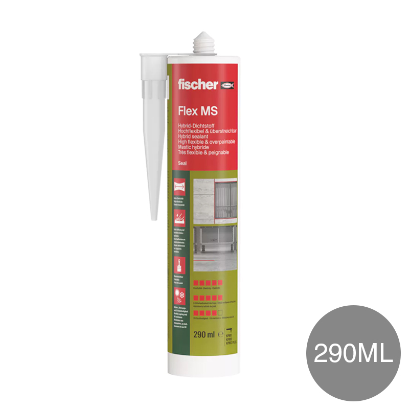 Sellador adhesivo hibrido Flex MS gris cartucho x 290ml
