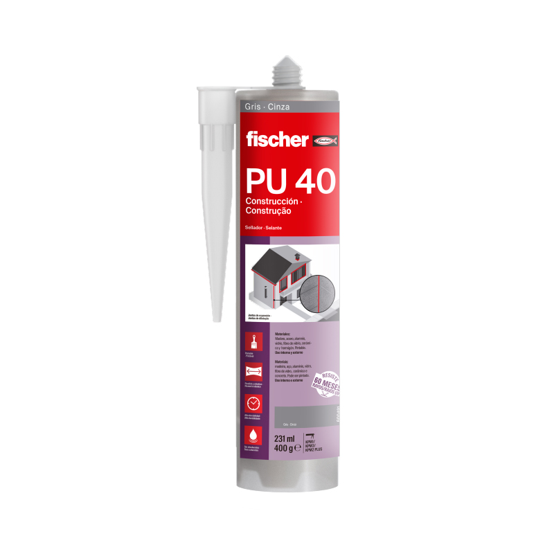 Sellador PU 40 p/construccion blanco cartucho x 900gr