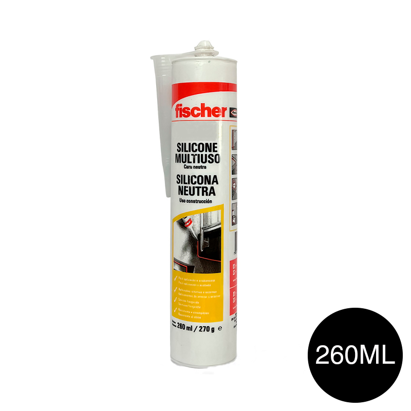 Sellador silicona neutra multiuso negro cartucho x 260ml
