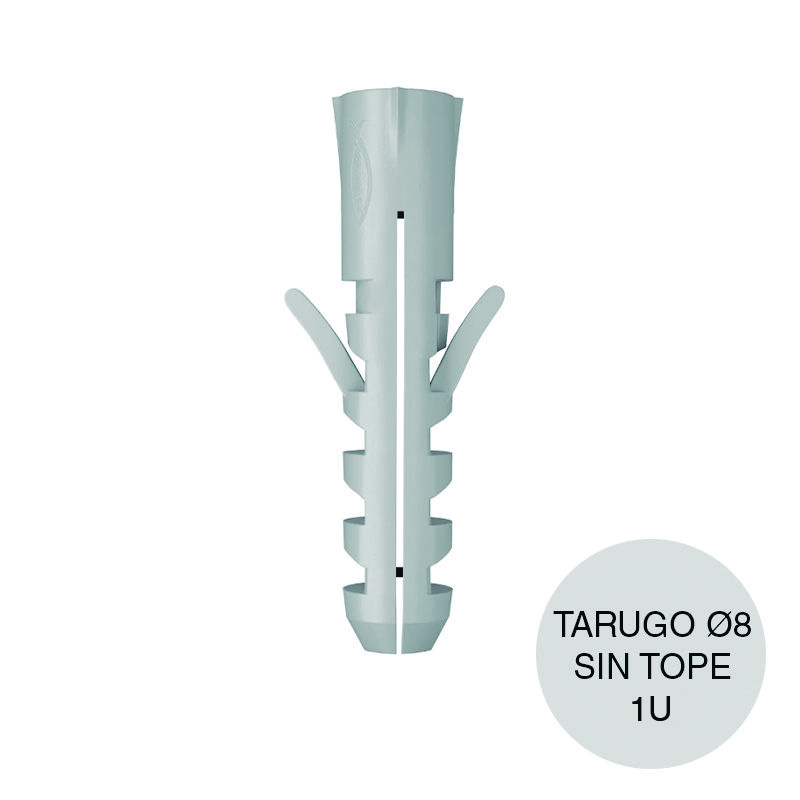 Taco tarugo nylon S s/tope arandela ø 8mm