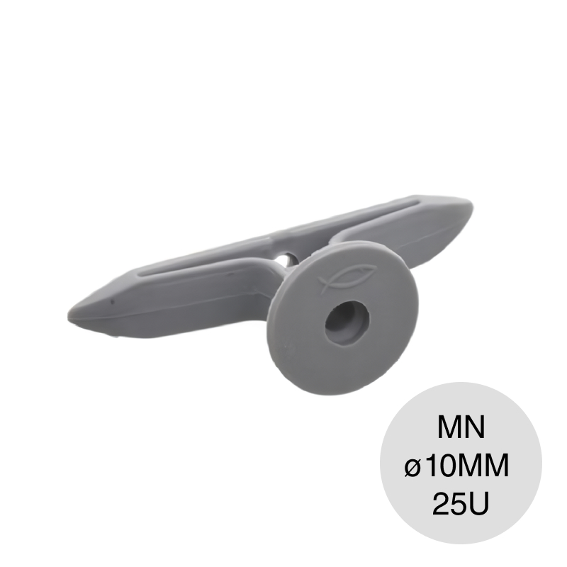 Taco tarugo mariposa MN 10 nylon ø 10mm caja x 25u