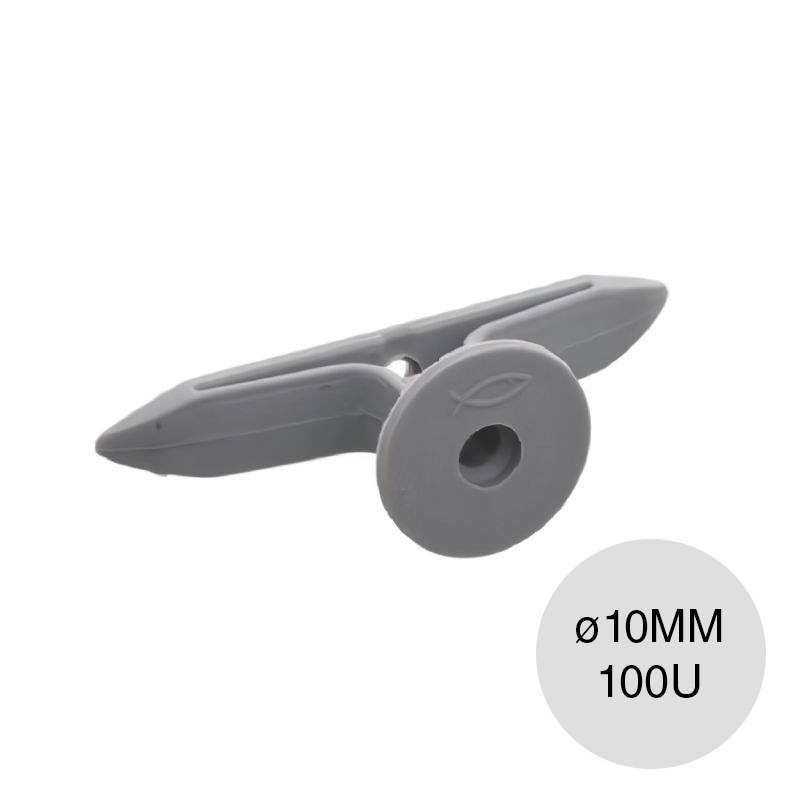Taco tarugo mariposa MN 10 nylon ø 10mm bolsa x 100u