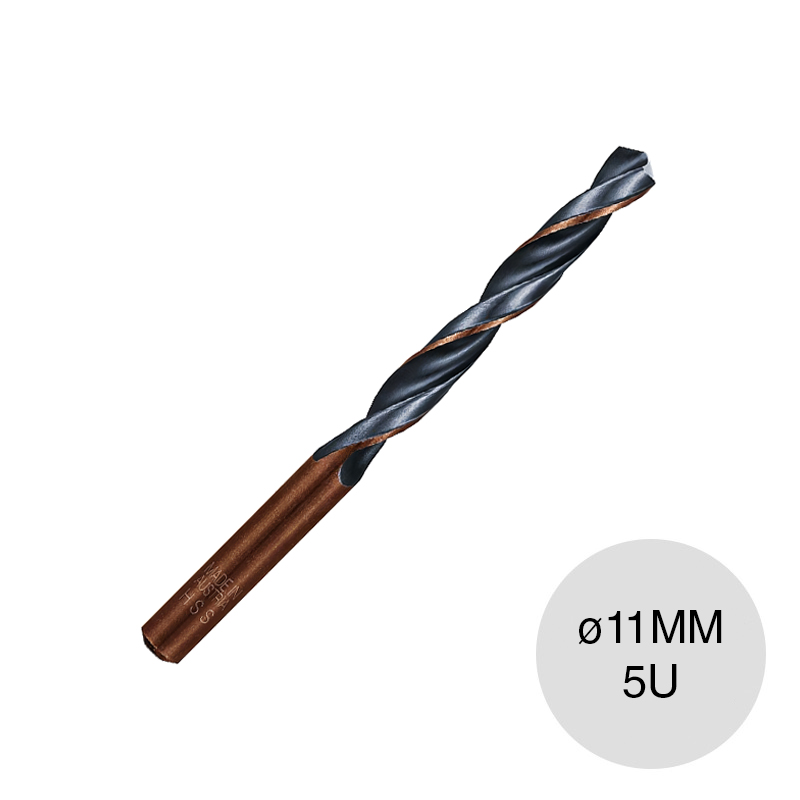 Broca p/metal F3 acero HSS-R ø 11mm caja x 5u