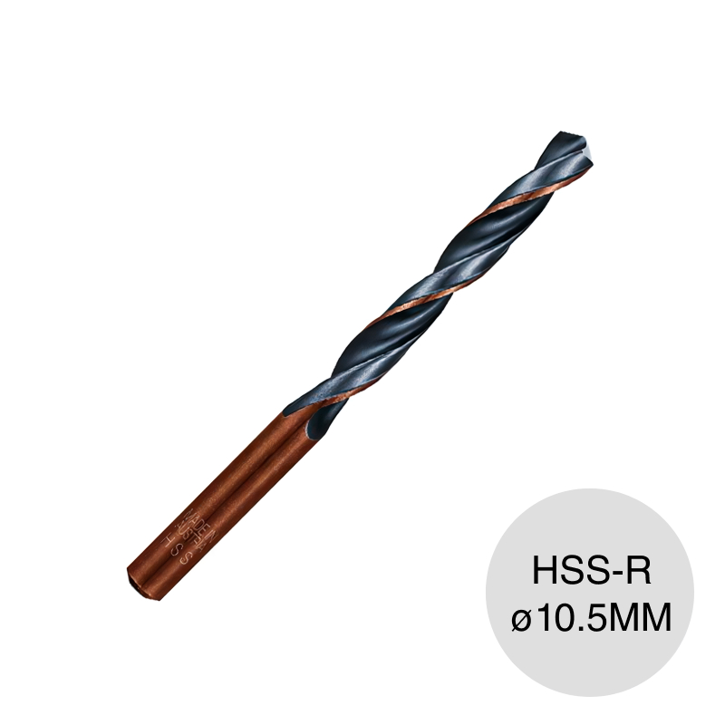 Broca p/metal F3 acero HSS-R ø 10.50mm