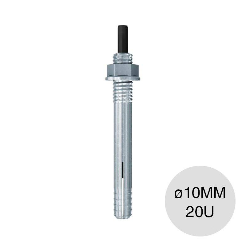 Perno tornillo de pared MR 10 metalico ø 10mm caja x 20u