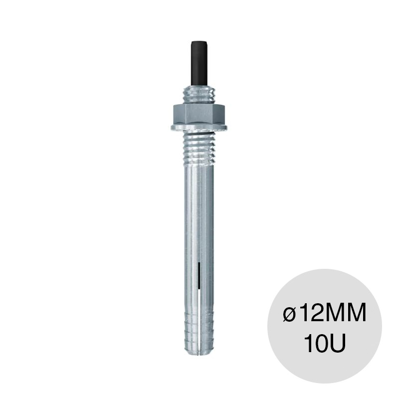 Perno tornillo de pared MR 12 metalico ø 12mm caja x 10u