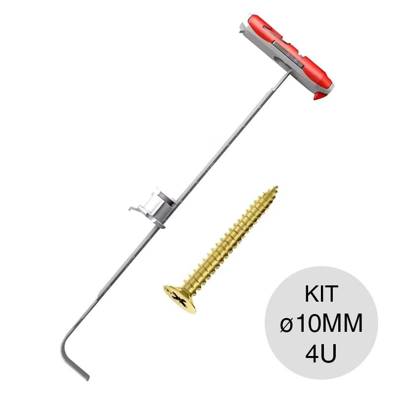 Kit tarugo fijacion DuoTec nylon + Tornillo TMF ø 10mm blister x 4u