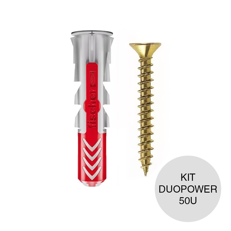 Kit taco tarugo DuoPower bicomponente ø 6mm x 30mm + Tornillo TMF ø 4.5mm x 35mm bolsa x 50u