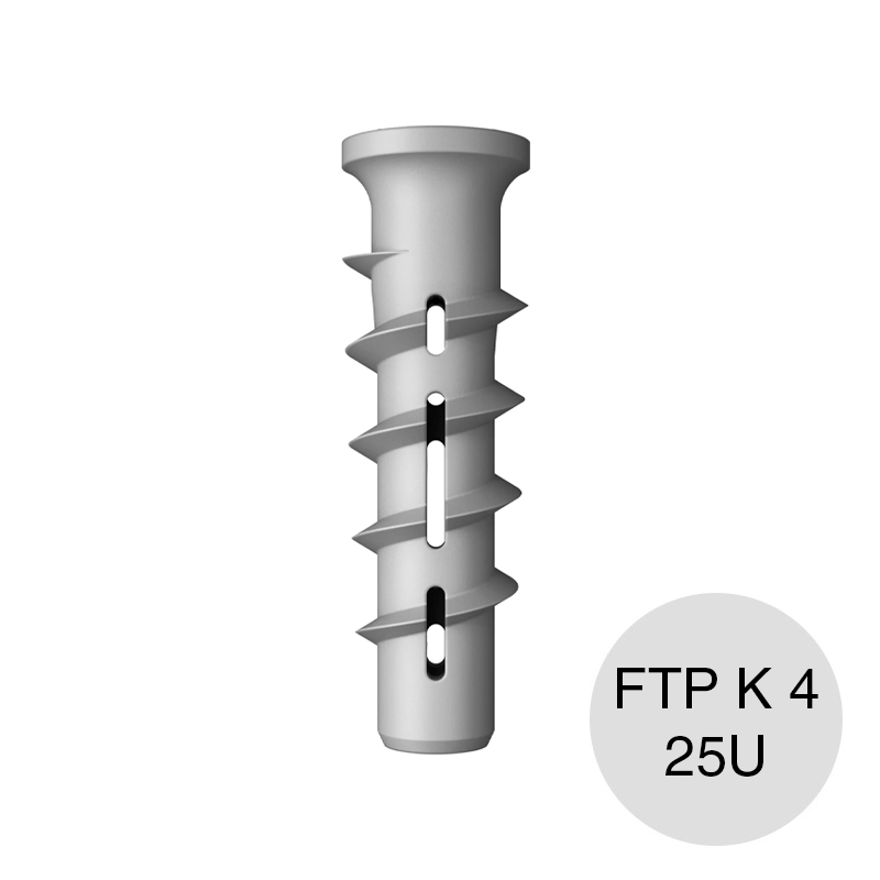Anclaje turbo FTP K 4 p/hormigon celular ø 8mm caja x 25u